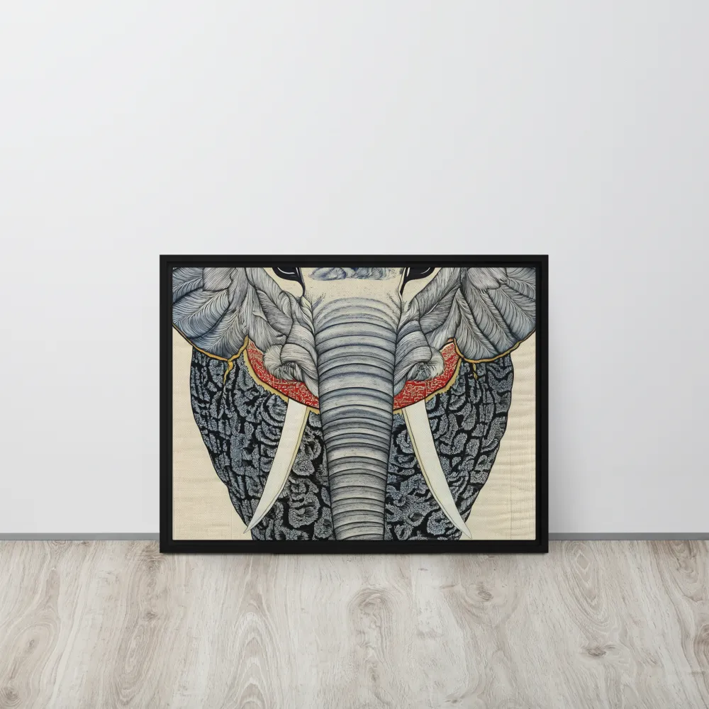 Majesty of the Elephant | Canvas with Black Frame | 18″×24″