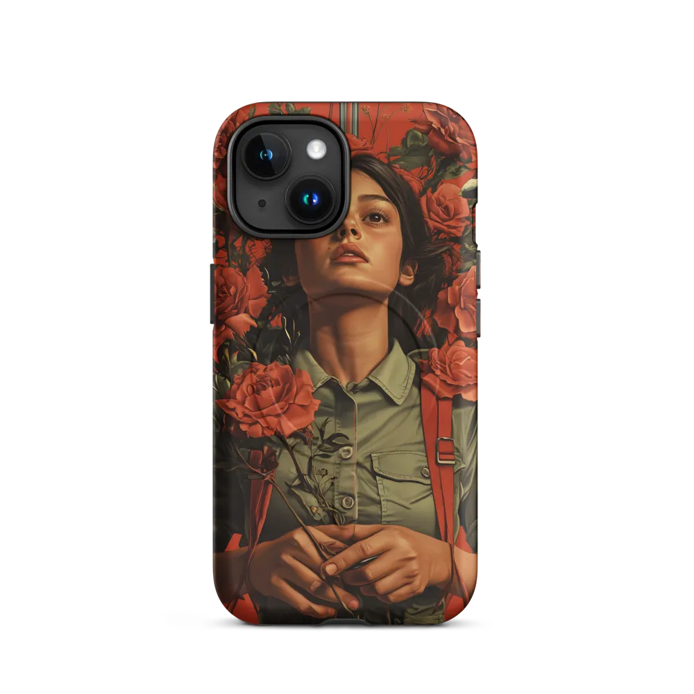 Harmony and Strength: A Portrait Among Roses