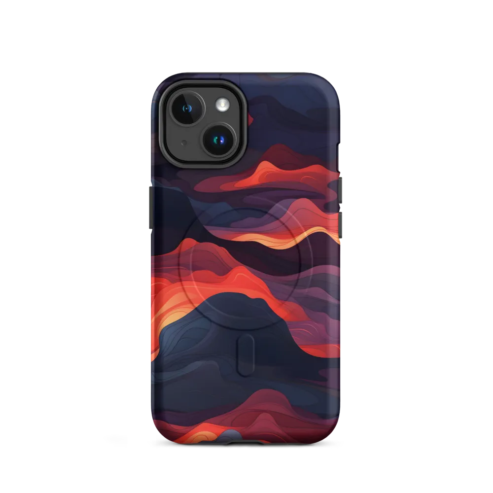Ethereal Waves of Color | Phone Case |  14 | MagSafe® Tough Case | Matte