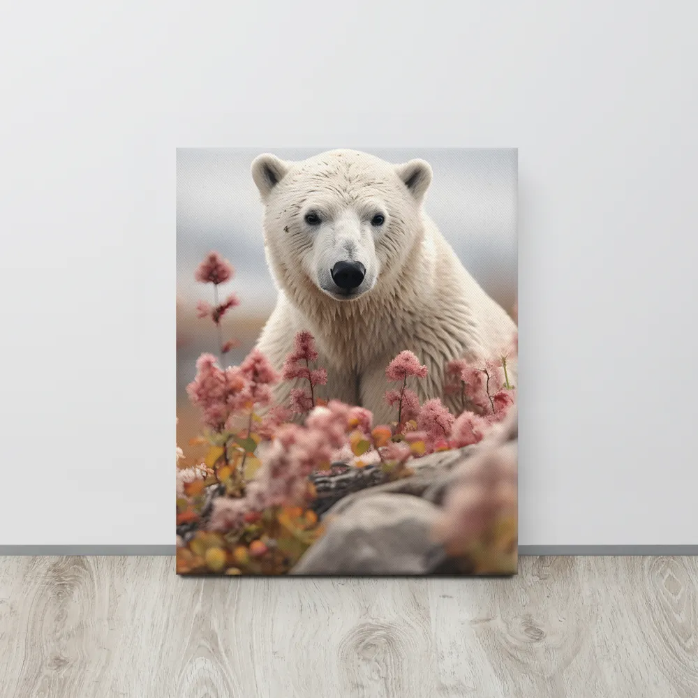 Curiosity Among Blooms: The Polar Bear