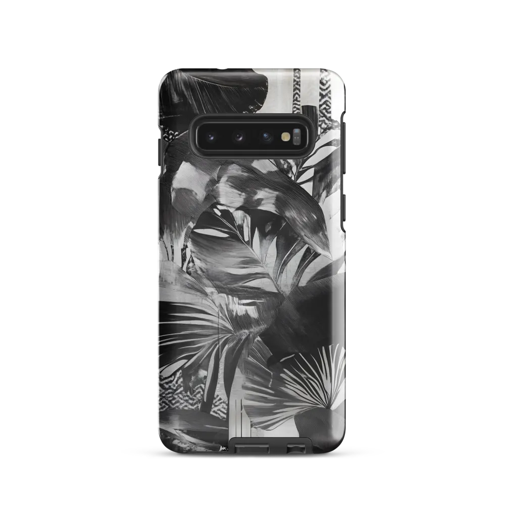 Monochrome Serenity in Tropical Foliage