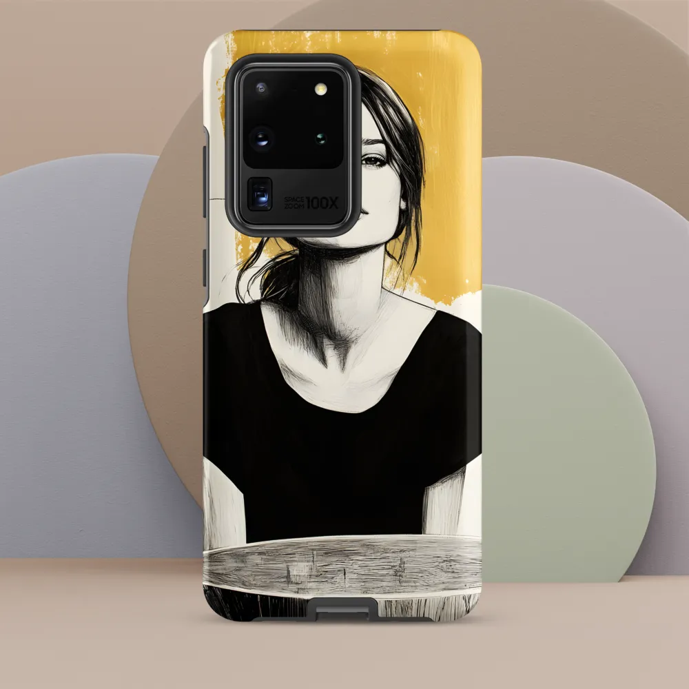 Golden Serenity: A Minimalist Portrait