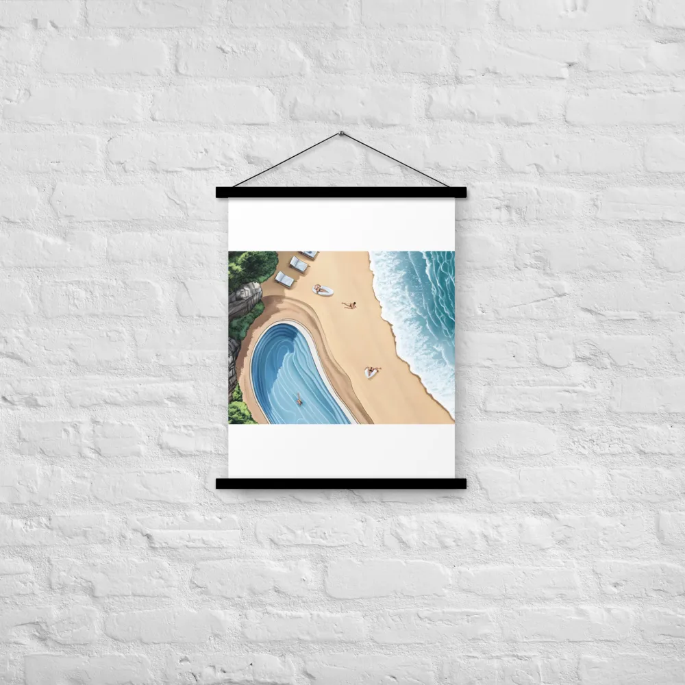 Serenity by the Shore | Poster With Black Wood Hanger | 18″×24″