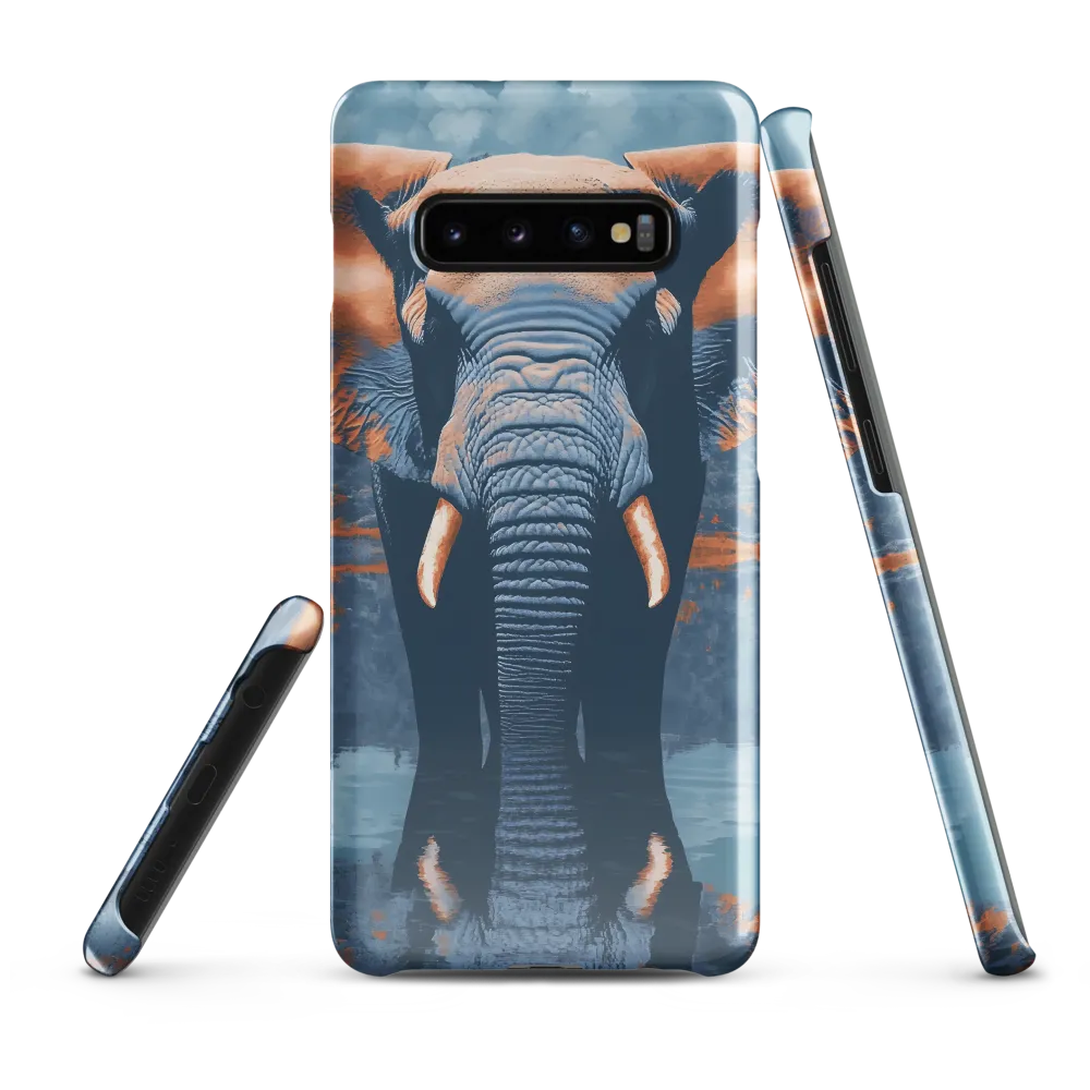 Majestic Reflection: The Elephant's Serenade | Phone Case |  S10 Plus | Snap Case | Glossy