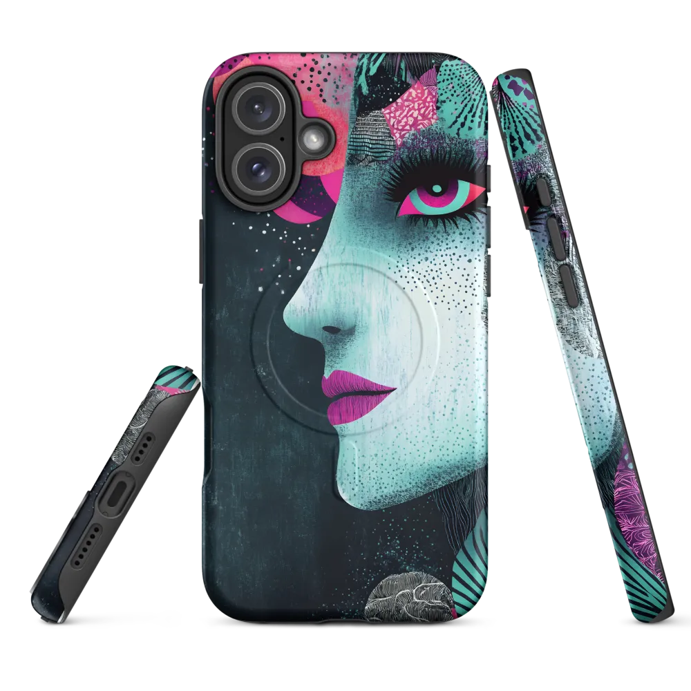 Mystical Beauty in Blue and Pink | Phone Case |  16 Plus | MagSafe® Tough Case | Matte