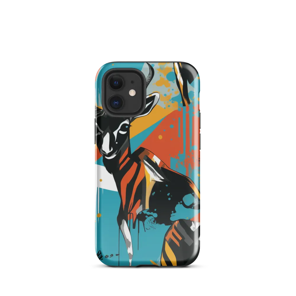 Dynamic Antelope in Vivid Abstract