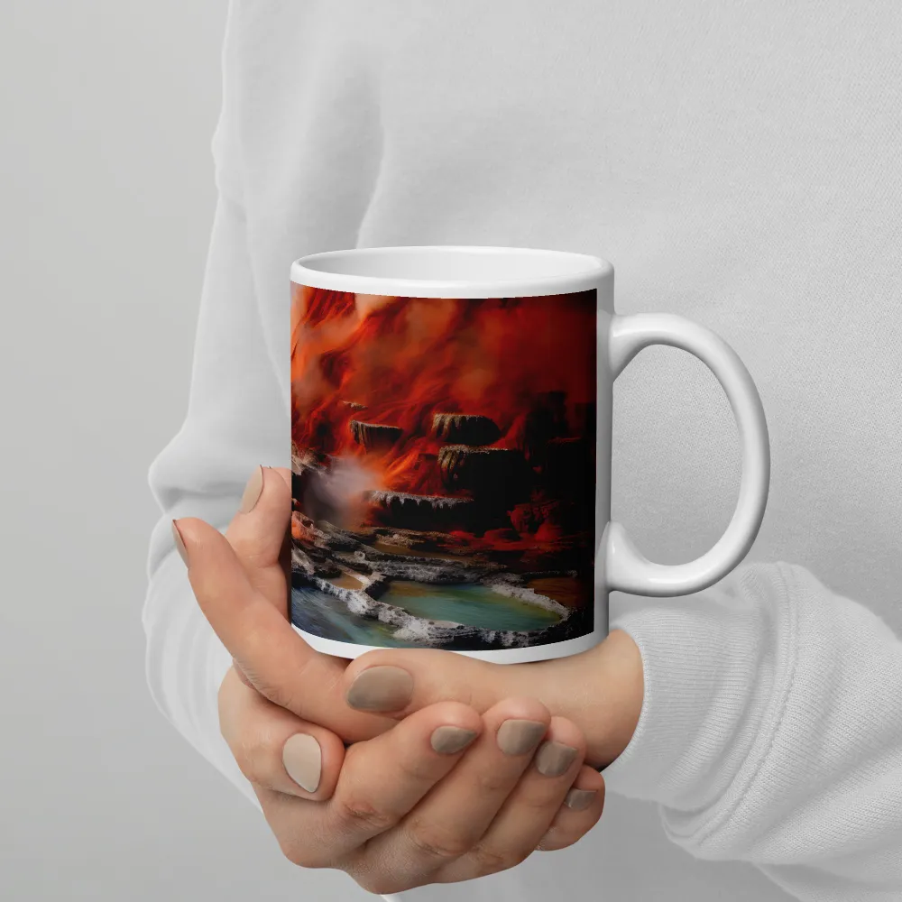 Nature's Fury: The Volcano's Expression | Mugs | Multiple Sizes & Colors