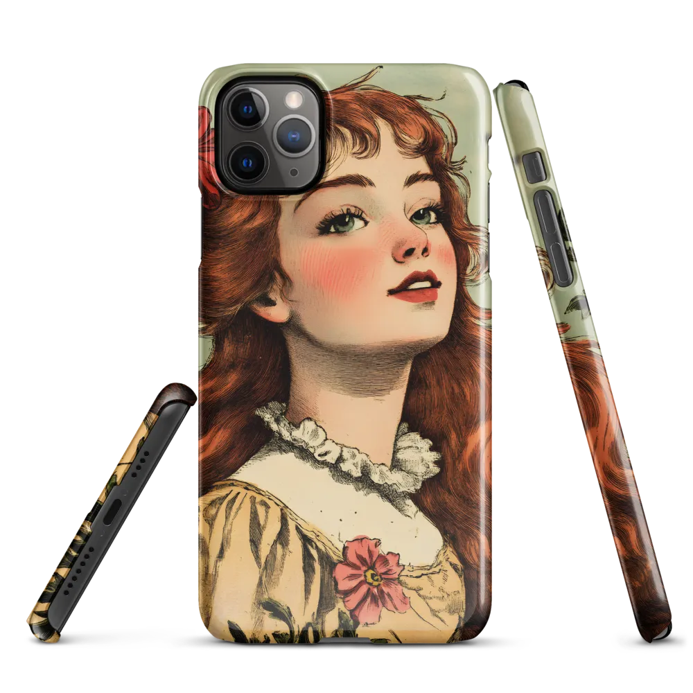 Whimsical Portrait of a Flower-Adorned Girl | Phone Case |  11 Pro Max | Snap Case | Glossy