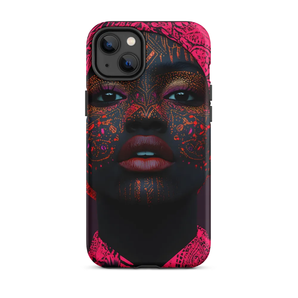 Neon Adornments: A Portrait of Cultural Expression