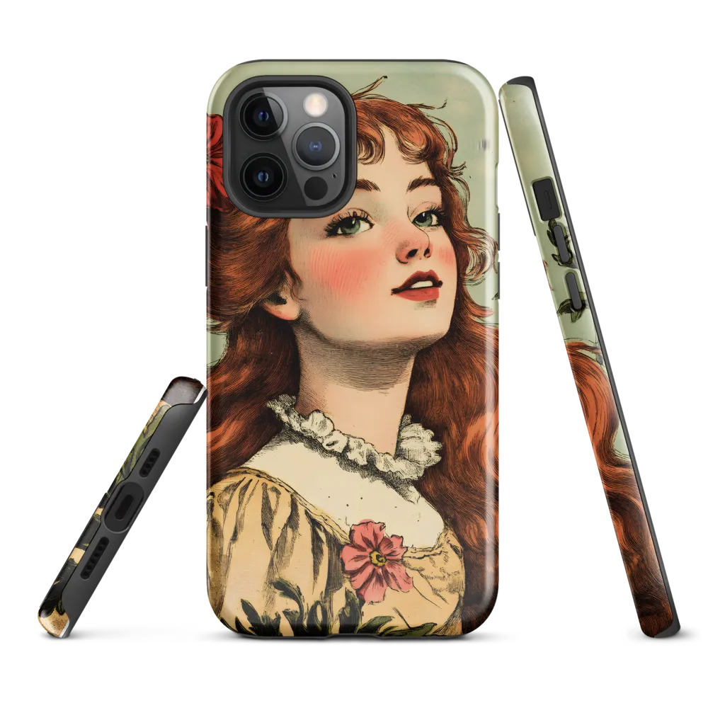 Whimsical Portrait of a Flower-Adorned Girl
