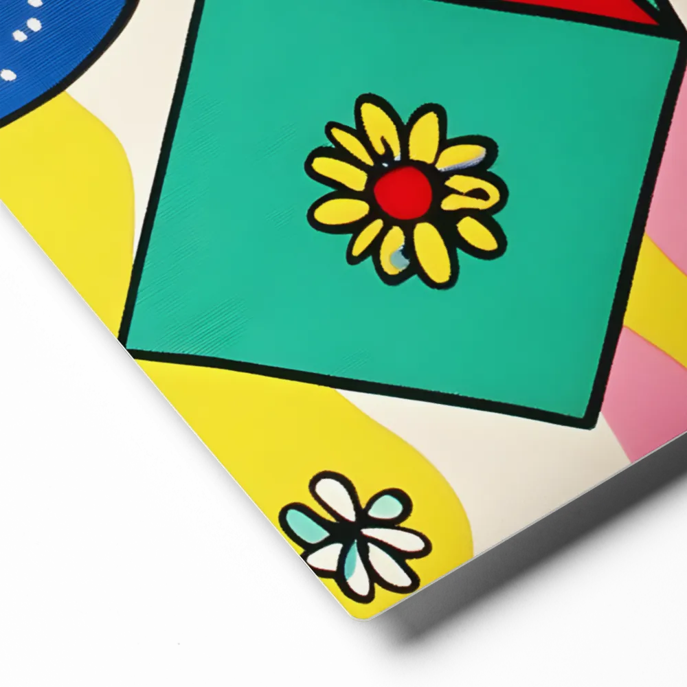 Joyful Geometry: A Playful Dance of Shapes and Colors | Metal Print | 16″×20″