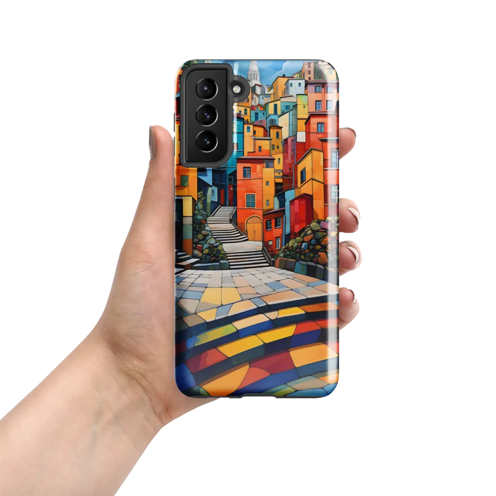 Vibrant Village: A Cubist Journey
