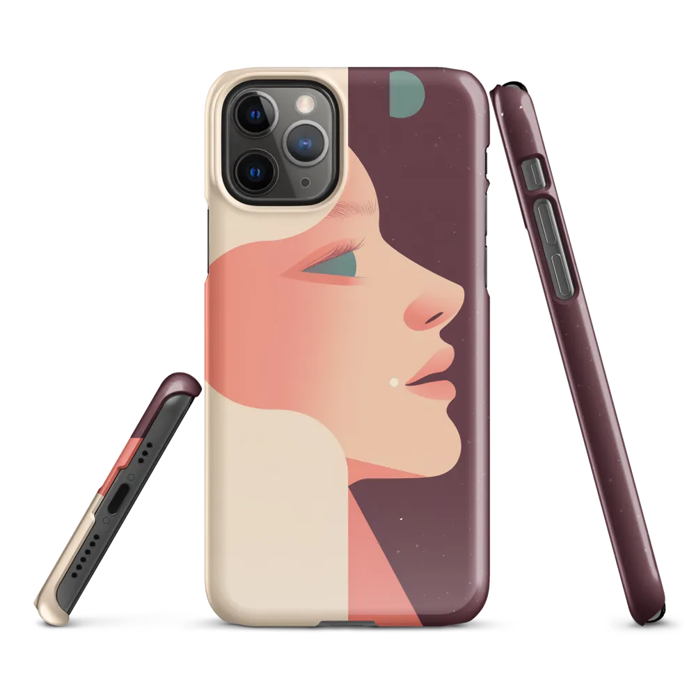 Profile in Peach and Burgundy