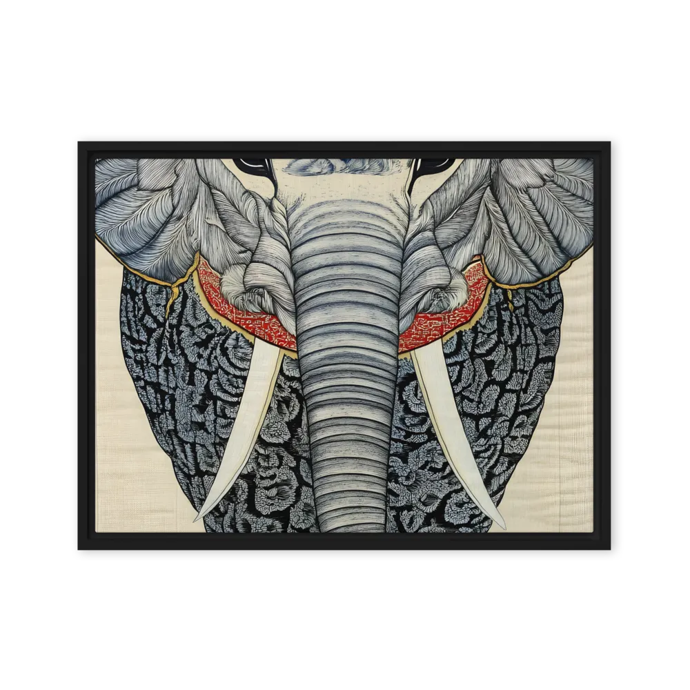 Majesty of the Elephant | Canvas with Black Frame | 18″×24″