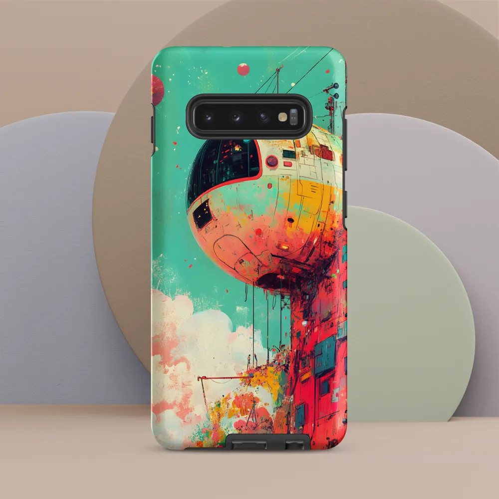 Suspended Sphere in a Vibrant Dreamscape