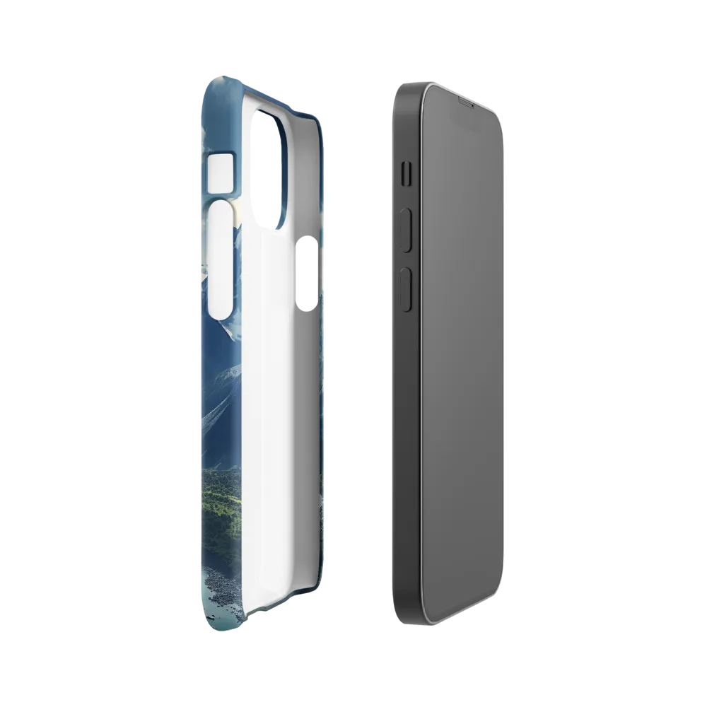 Majestic Serenity: A Landscape of Mountains and Rivers | Phone Case |  13 Mini | Snap Case | Glossy