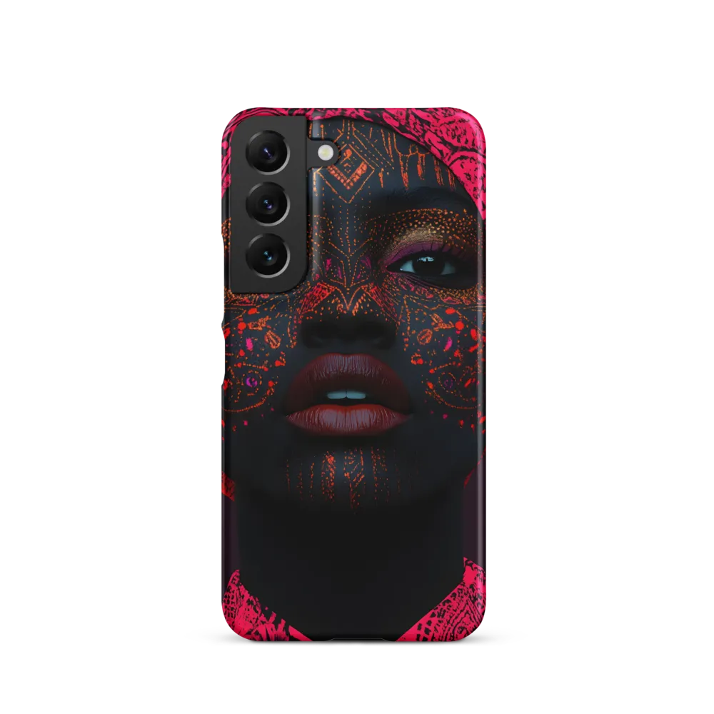 Neon Adornments: A Portrait of Cultural Expression | Phone Case |  S22 | Snap Case | Matte