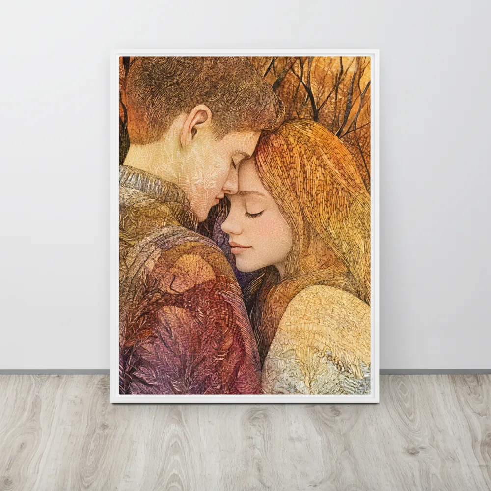 Embrace of Autumn | Canvas with White Frame | 24″×32″