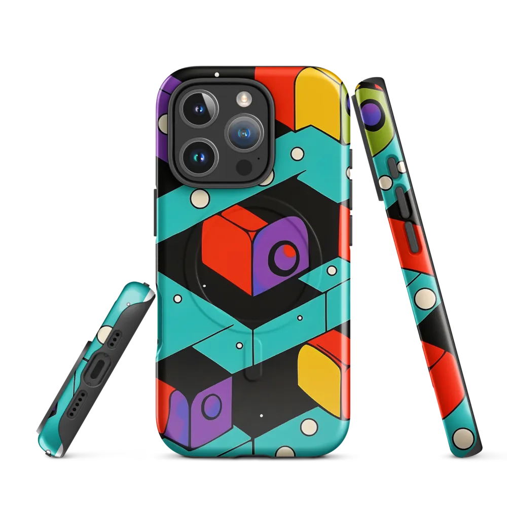 Vibrant Geometric Harmony | Phone Case |  16 Pro | MagSafe® Tough Case | Glossy