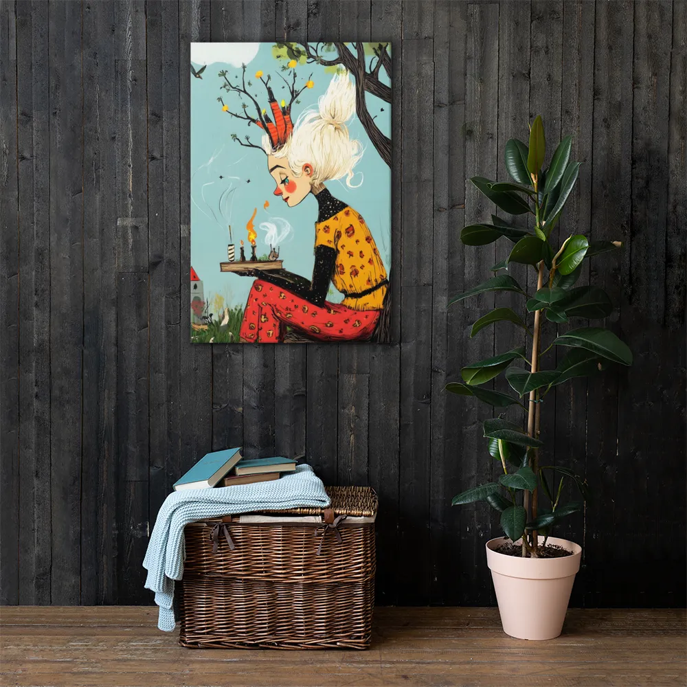 Whimsical Nature Girl | Canvas | 24″×36″