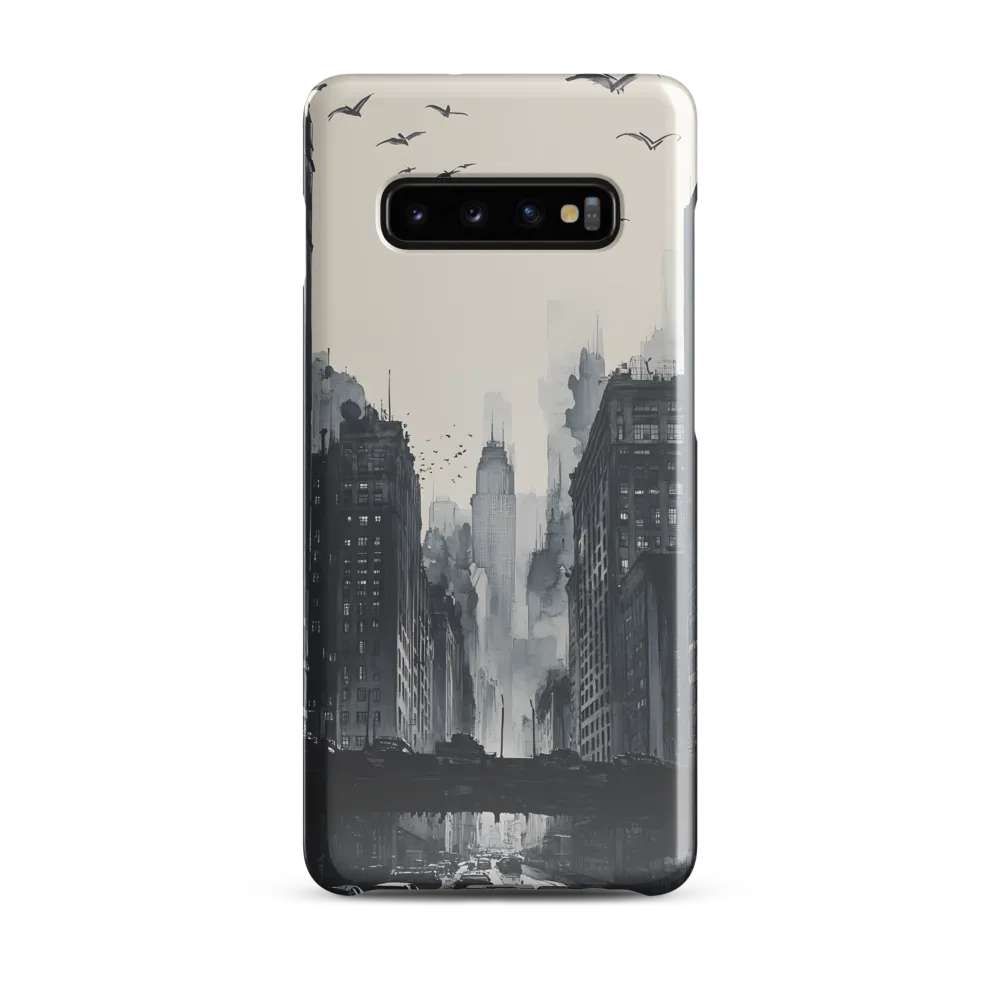 City Whispers: A Monochrome Reflection | Phone Case |  S10 Plus | Snap Case | Glossy