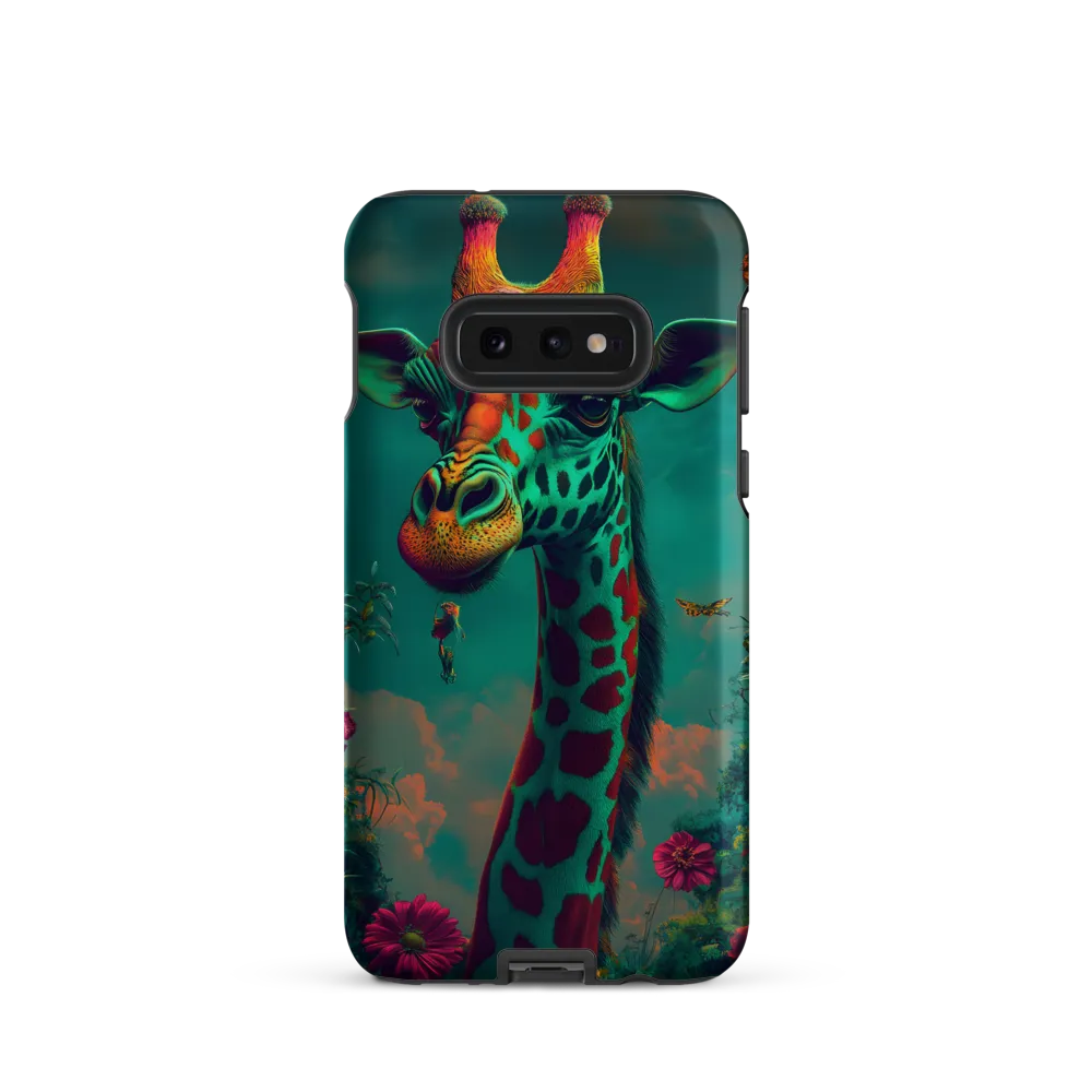 Whimsical Giraffe Among Blossoms