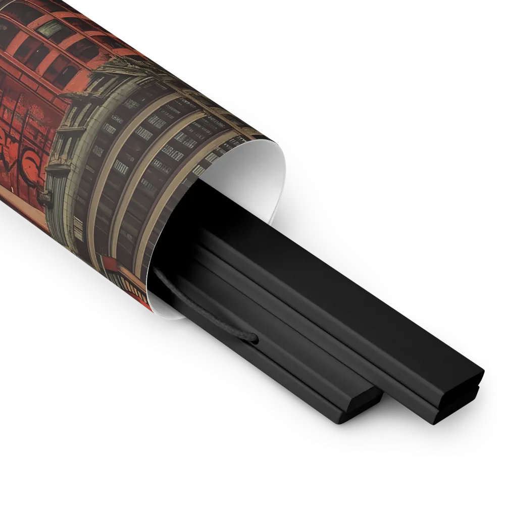 A Glimpse of Tomorrow: Urban Ambition | Poster With Black Wood Hanger | 16″×16″