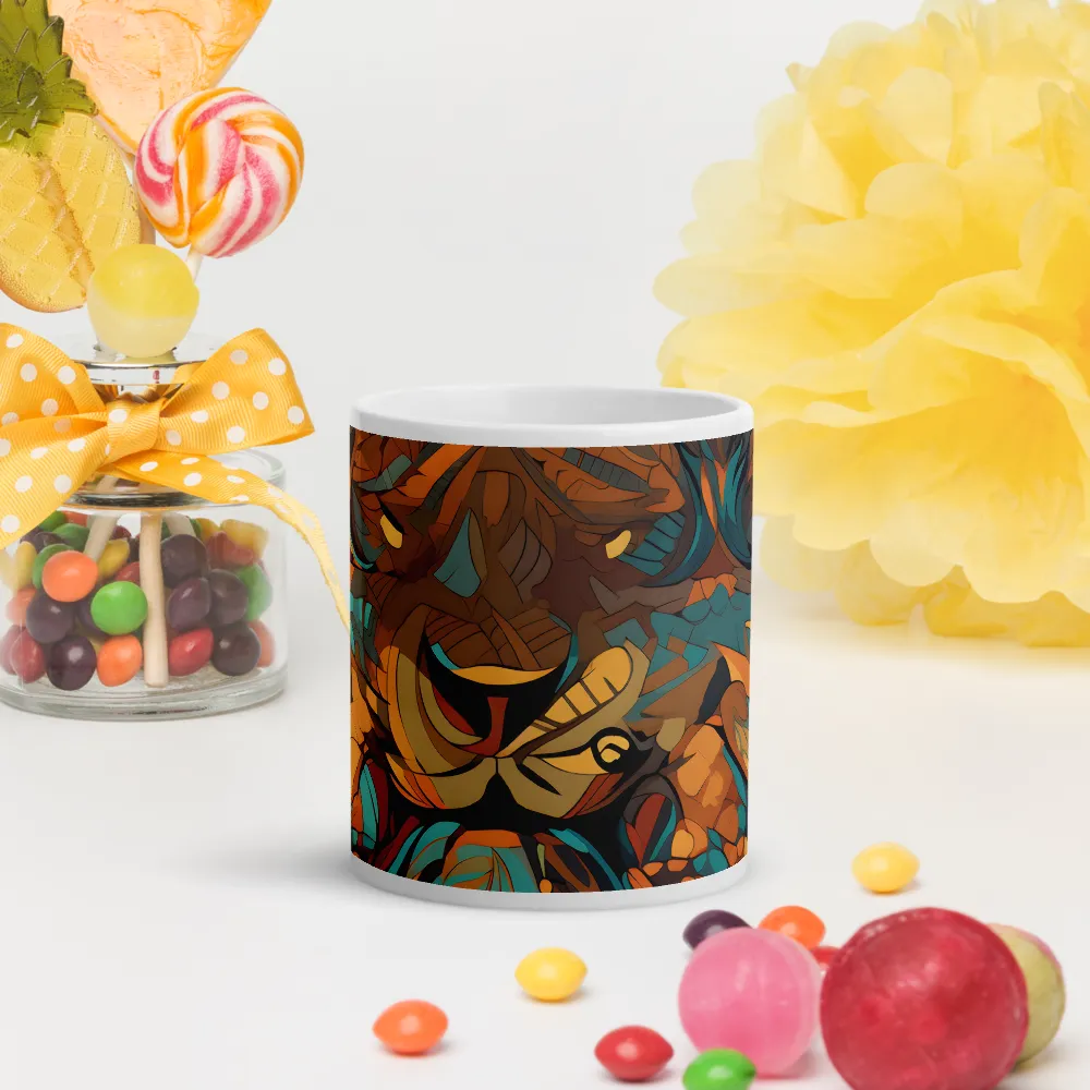 Fierce Royalty: A Geometric Exploration of Lions | Mugs | Multiple Sizes & Colors