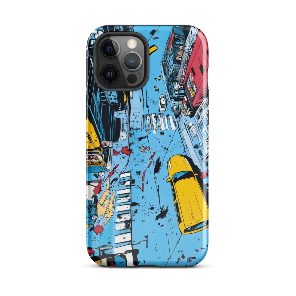 Urban Chaos: Aerial View of City Life | Phone Case |  12 Pro Max | Tough Case | Glossy