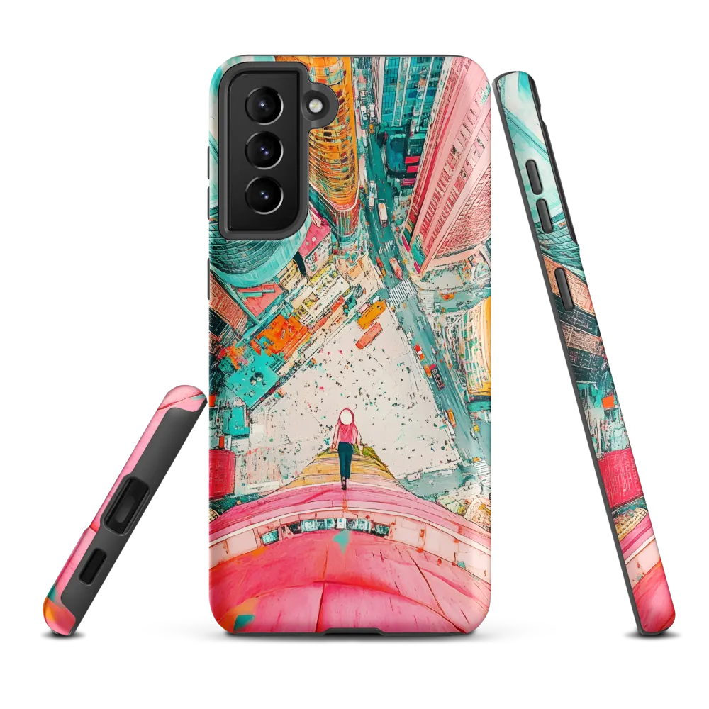 Vertical Horizons: A Surreal Cityscape Adventure | Phone Case |  S21 Plus | Tough Case | Matte