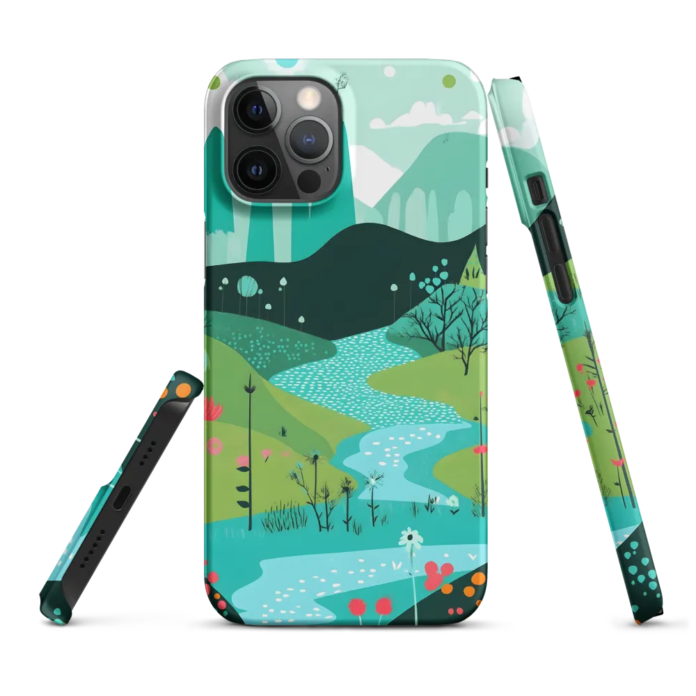 Whimsical River in a Lush Landscape