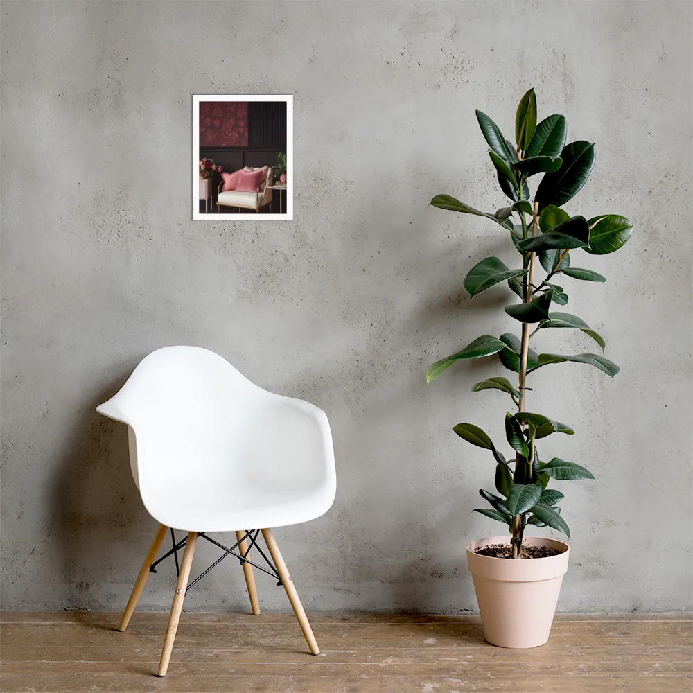 Elegance in Contrast: A Modern Interior Design | Poster with White Frame | 11″×14″