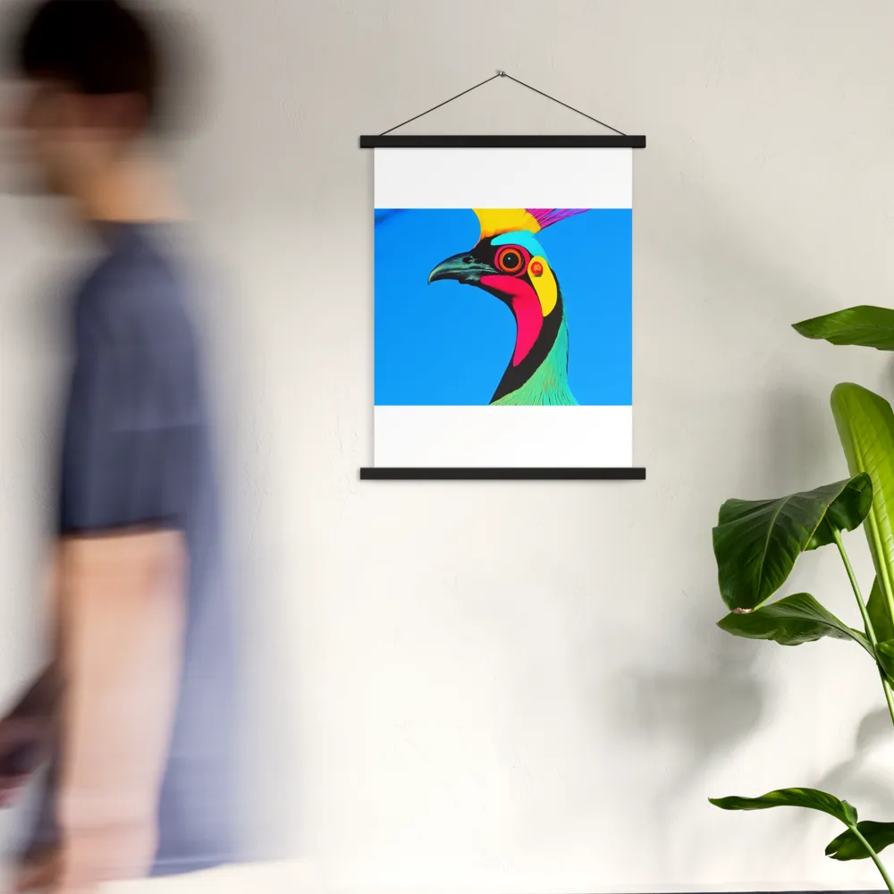 Whimsical Avian Portrait | Poster With Black Wood Hanger | 18″×24″