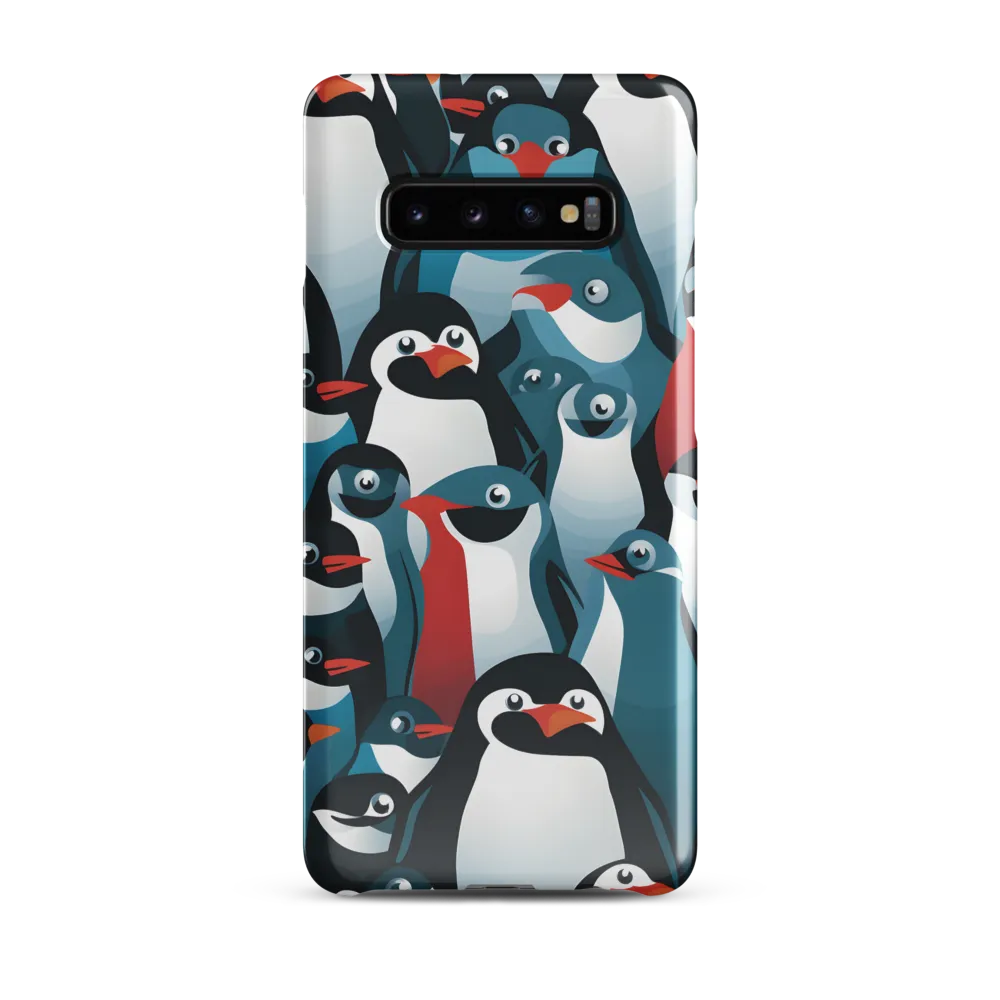 Penguin Parade | Phone Case |  S10 Plus | Snap Case | Glossy