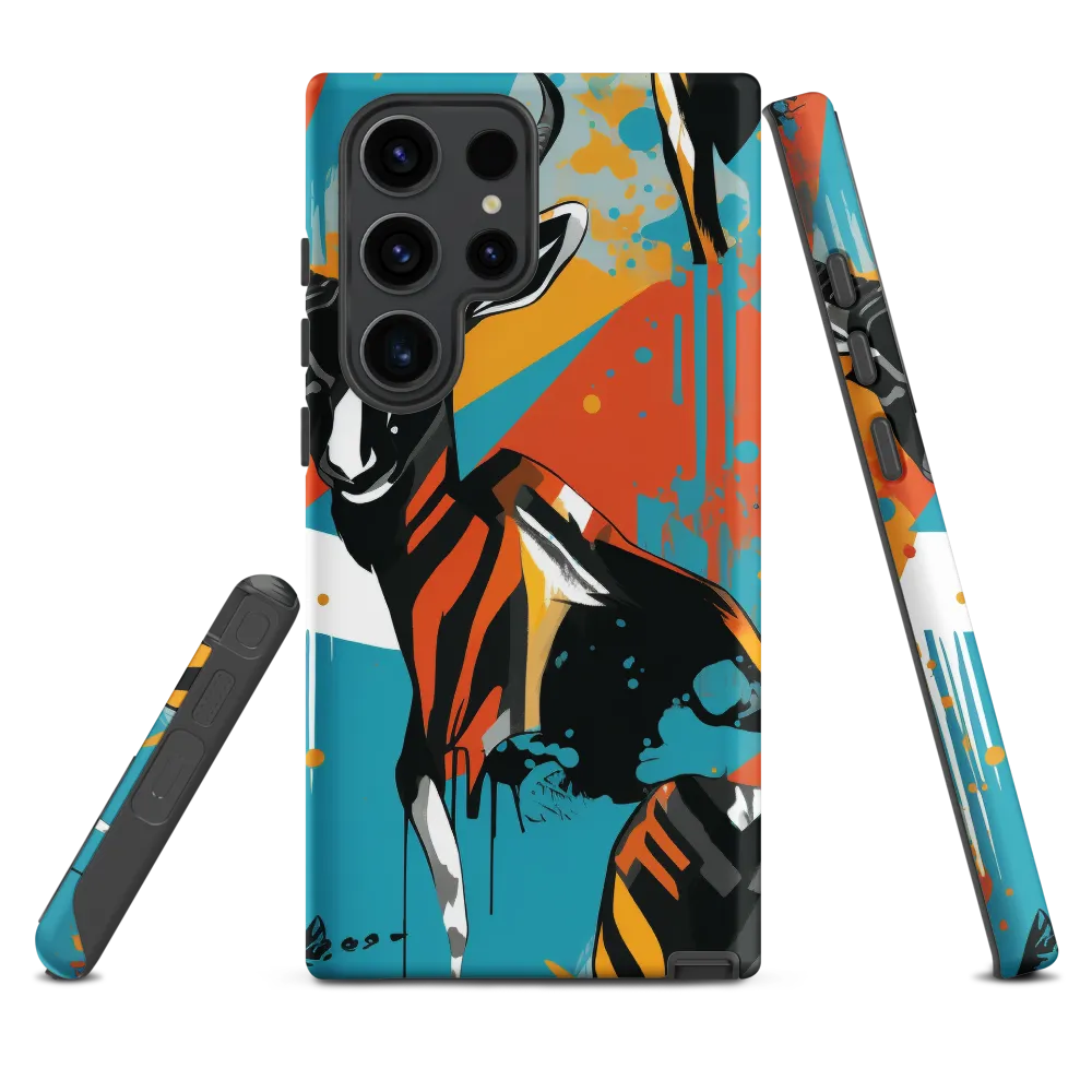 Dynamic Antelope in Vivid Abstract