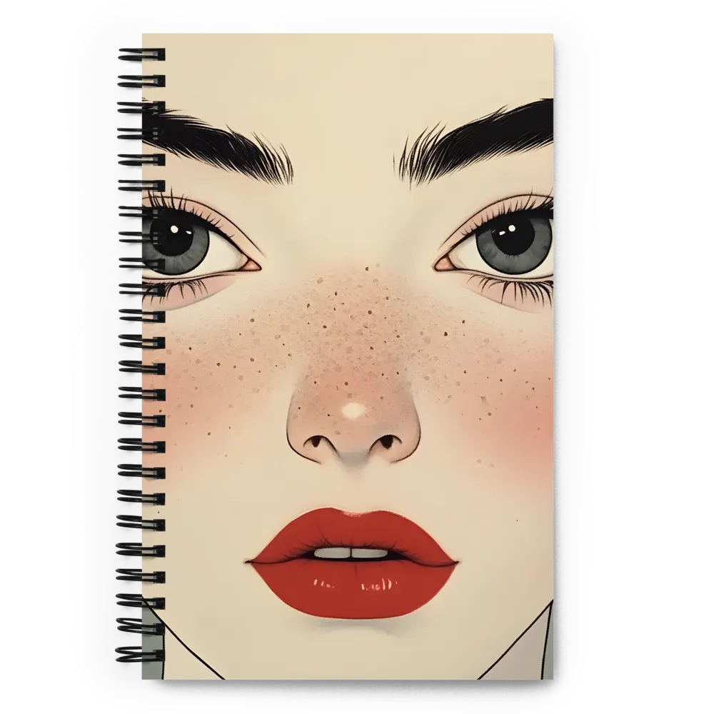 Serenity Captured: A Modern Portrait | Spiral Notebook