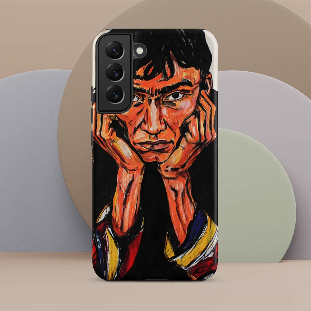 Contemplative Intensity: An Expressionist Portrait