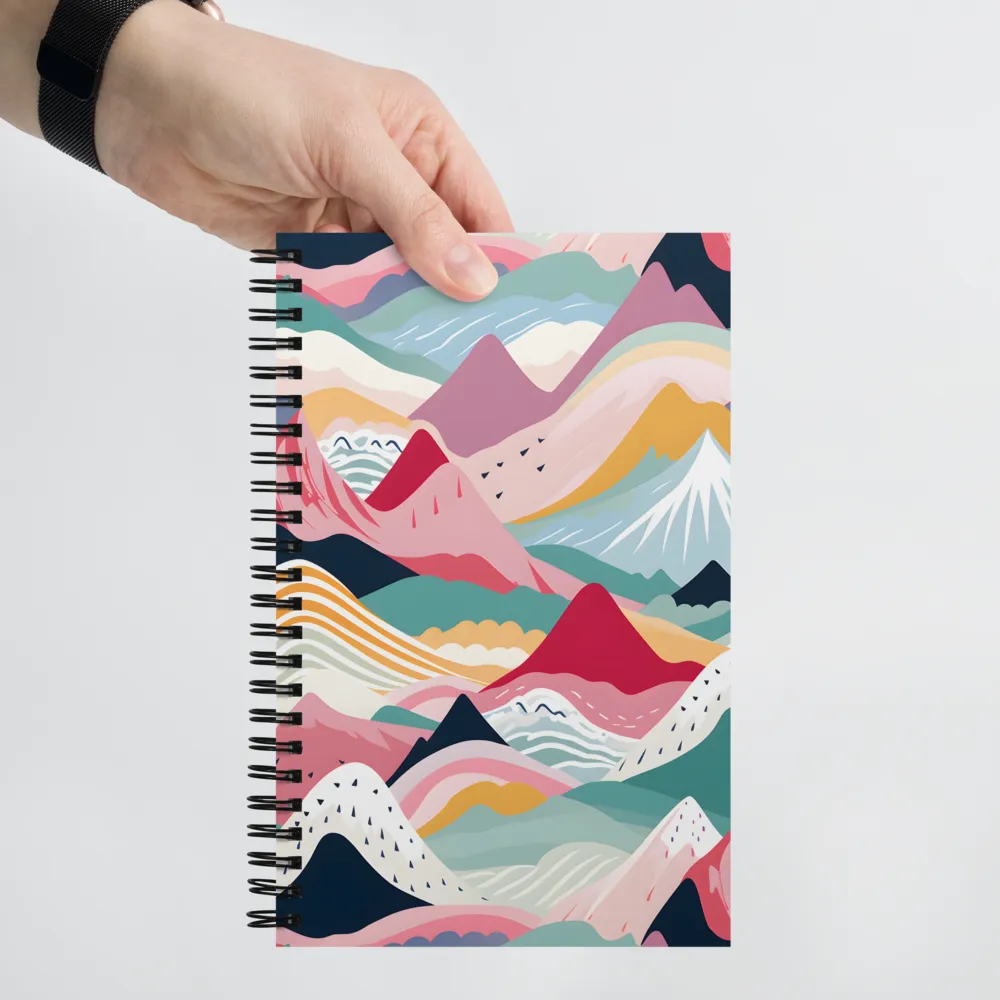 Harmonious Mountain Waves | Spiral Notebook