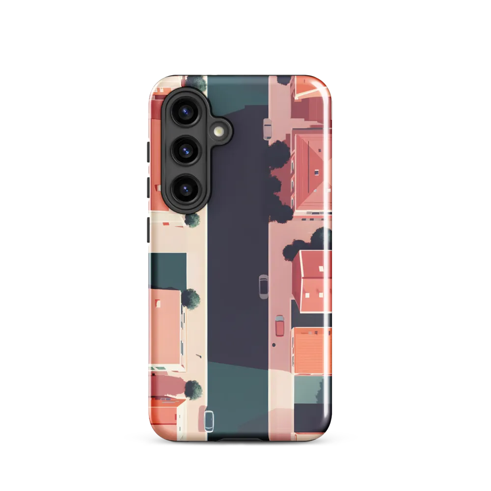 Aerial Serenity: The Tranquil Urban Landscape | Phone Case |  S24 | Tough Case | Glossy