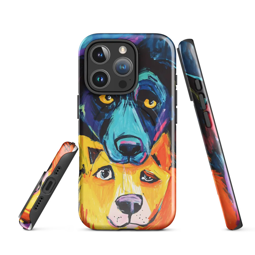 Vibrant Companions: An Expression of Canine Spirit | Phone Case |  16 Pro | MagSafe® Tough Case | Glossy
