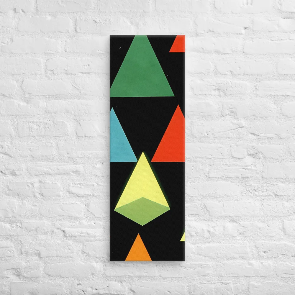 Geometric Harmony in Color | Canvas | 12″×36″