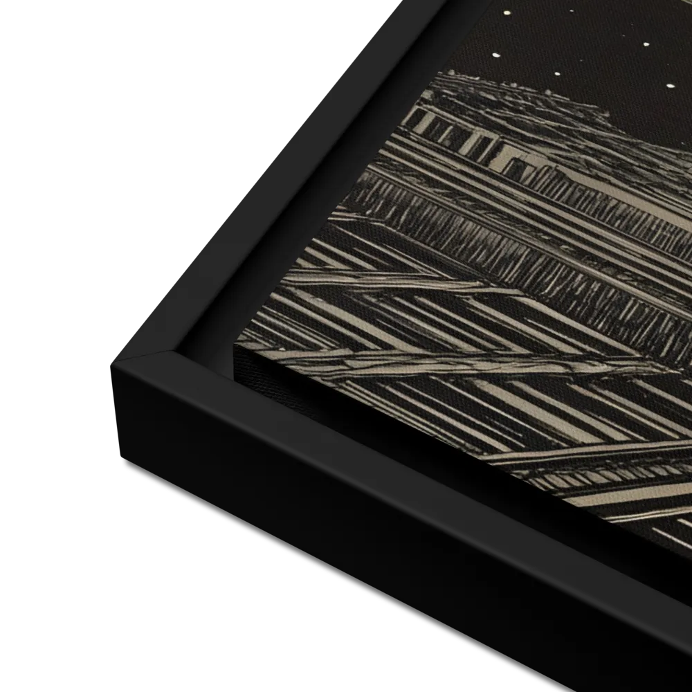 Whispers of the Night City | Canvas with Black Frame | 18″×24″