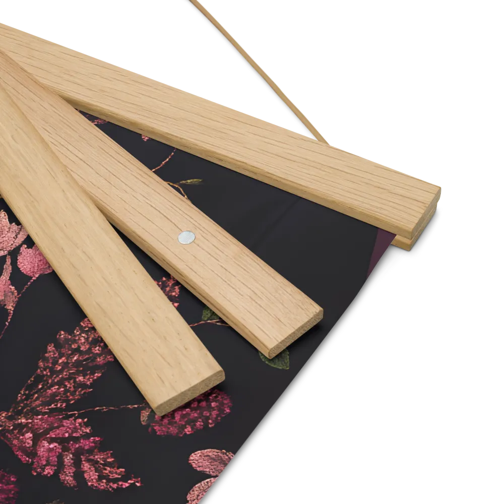 Botanical Elegance | Poster With Oak Wood Hanger | 16″×16″
