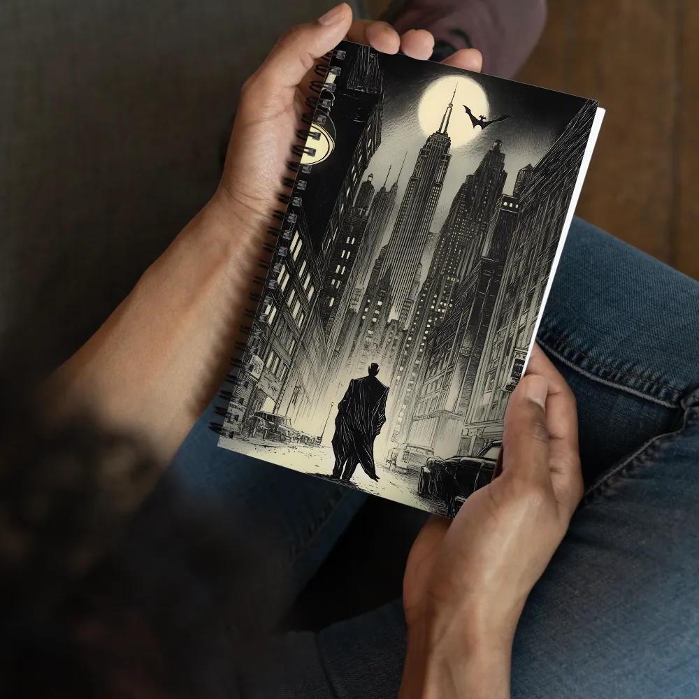 Shadows of the Gotham Night | Spiral Notebook