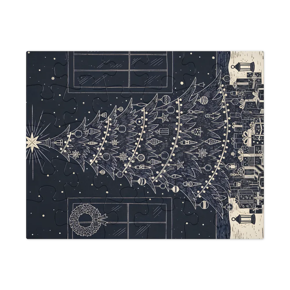 Midnight Christmas Tree 
 Jigsaw Puzzle in Tin Box