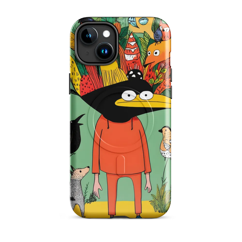Whimsical Encounter in a Colorful Jungle