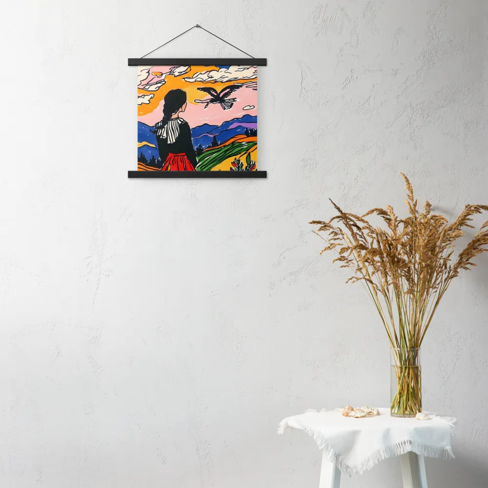 A Journey into Freedom | Poster With Black Wood Hanger | 14″×14″
