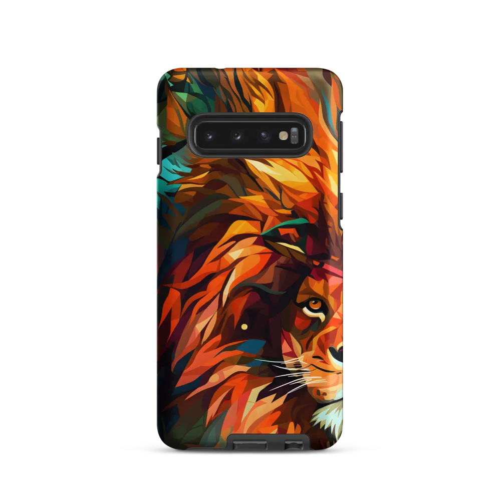 Majestic Gaze: The Polygonal Lion