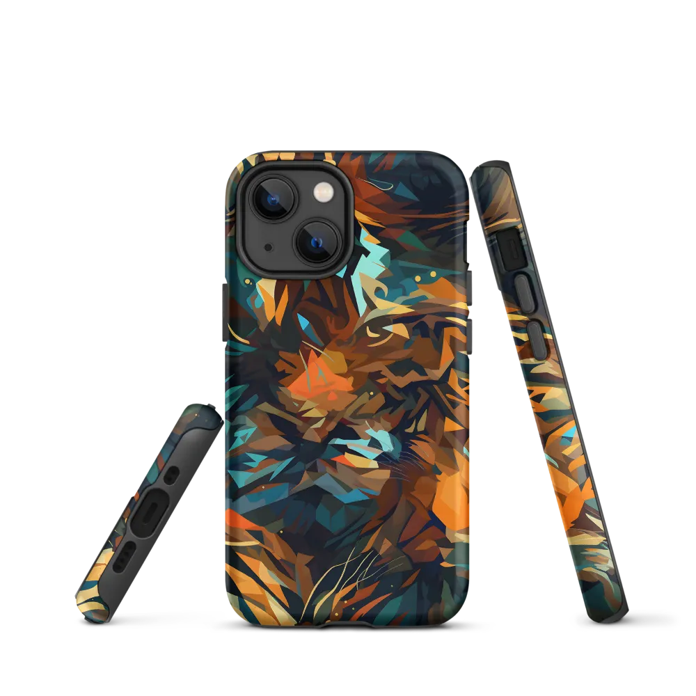 Wild Symphony: Abstract Tigers | Phone Case |  13 mini | Tough Case | Matte