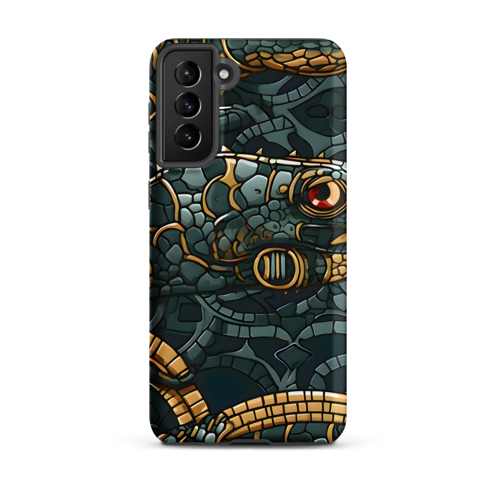 Reptilian Elegance: A Digital Art Nouveau Tapestry